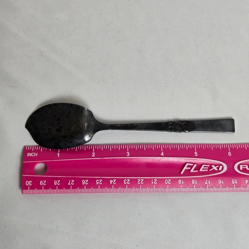 Community Jelly Server‎ / Jam Spoon, Floral Rose Pattern, 6.25